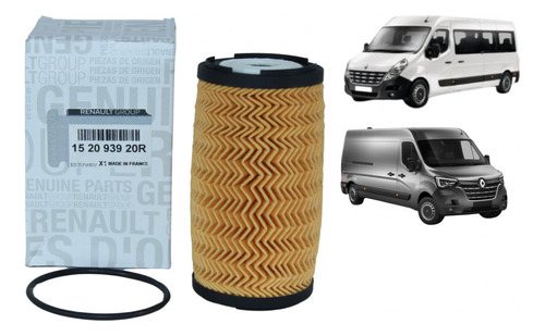 Filtro De Óleo Renault Master 2.3 Original 152093920r