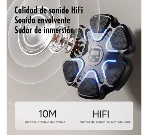 Máquina De Boxeo Karate Musical Bluetooth Inteligente Color Azul Multimodal Tengtu Tt003 Bluemos