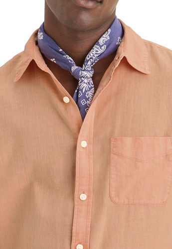 Camisa Hombre Original Ls Slim Fit Naranja Dockers