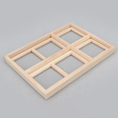 Ventana De Casa De Muñecas Con Decoración De Madera, A