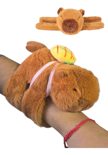 Peluche Pulsera Capibara Mueve La Cola Ajustable Carpincho Anana
