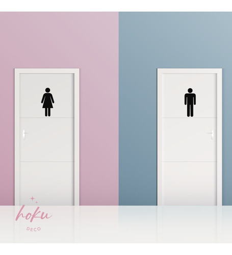 Imagen 1 de 1 de El Ella Cartel / Vinilo Para Puerta De Baño