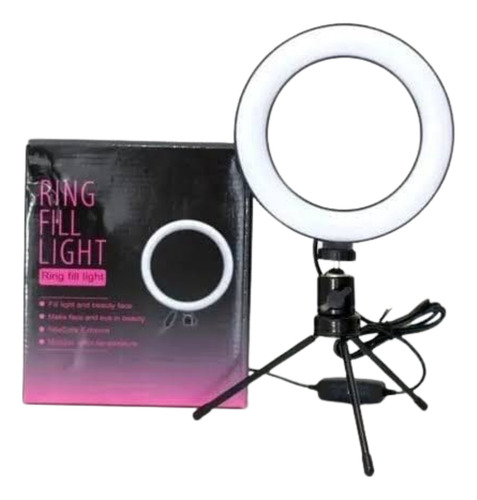 Ring Light 8 Pol 20 Cm Tripé Mesa Suporte Celular Câmeras Co
