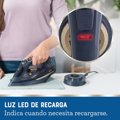 Plancha Vapor Inalámbrica Oster 2 En 1 Cerámica Gcstcc5000 Color Negro