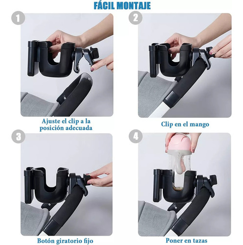 A Portavasos For Cochecito De Bebé Con Soporte For Teléfono