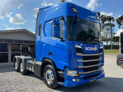 Caminhão Scania R 540 Teto Alto Traçado 2023 Azul R540