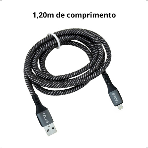Cabo Carregador Turbo Compatível iPhone 8 X Xr 11 12 13 14