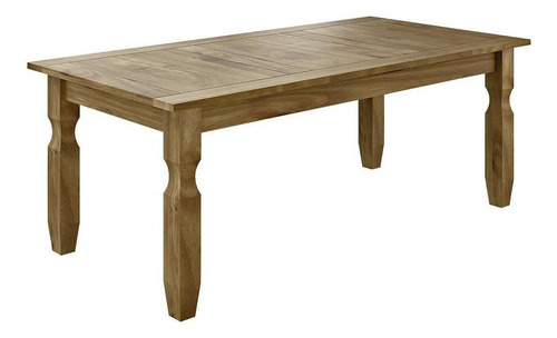 Mesa De Jantar Corona Rústica 1,82 M Ideal P/ Area Externa - Cor Marrom