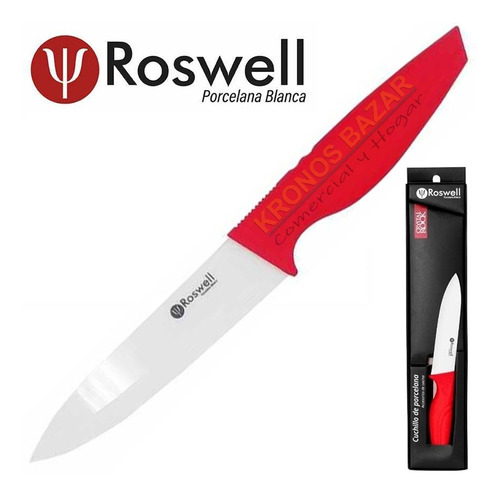 Cuchilla De Porcelana 20 Cm Cuchillo Mango Silicona Roswell