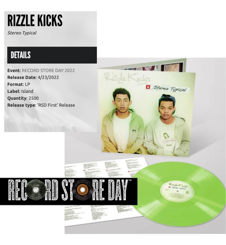 Rizzle Kicks Stereo Typical Lp Coloured Vinyl Rsd22