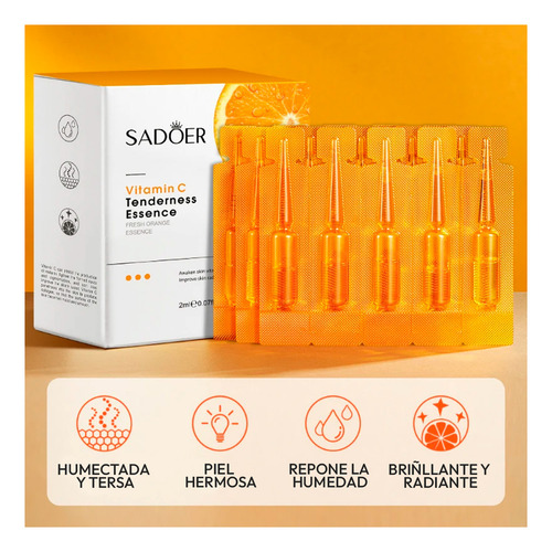 Suero Facial Sadoer Con Vitamina C Hidratante, Nutritivo Y Antiedad Para Piel Seca, Áspera O Apagada, Rápida Absorción