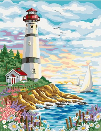 Pintura Numerada Farol Mediterraneo