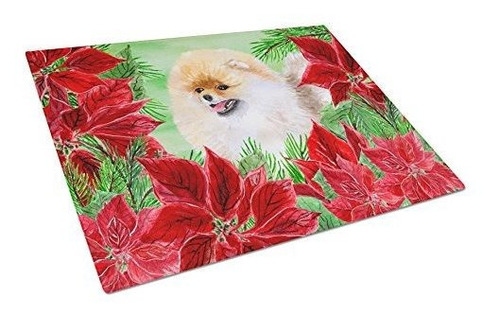 Caroline's Treasures Ck1330lcb Pomeranian Poinsettas Tabla D