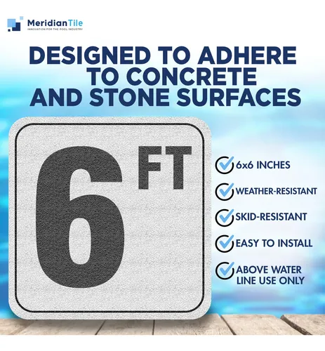 Aquatic Custom Tile, Marcadores De Profundidad De Piscina De
