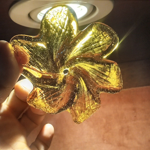Par De Caireles Cristal Murano Flores Repuesto Vidrio Araña (Usado)