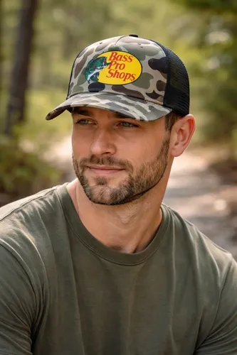 Boné Trucker Bass Pro Shops Camuflado Ajustável | Parcelamento sem
