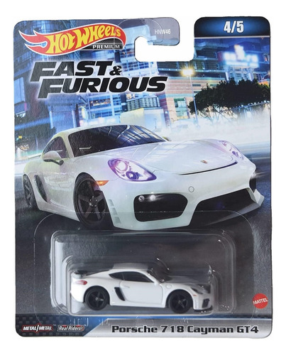 Hot Wheels Porsche 718 Cayman Gt4 Rapidos Y Furiosos Premium (Reacondicionado)