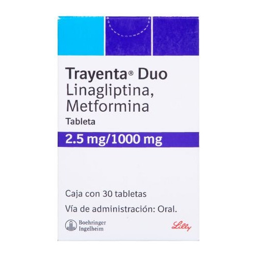 Trayenta Duo 30 Tabletas 2.5/500mg