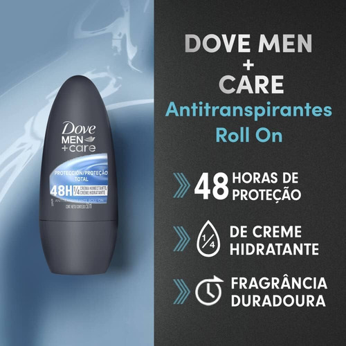 Desodorante Dove Men Roll-on Proteçao Total 50ml Kit C/7