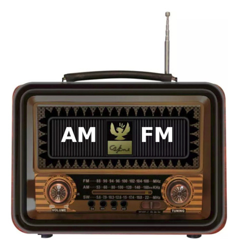 Radio Vintage Antigua Am Fm Portatil Recargable Bluetooth 