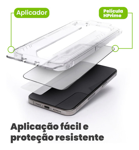 Pelicula Hprime 3d Com Aplicador iPhone 14 Pro Max / 15 Plus