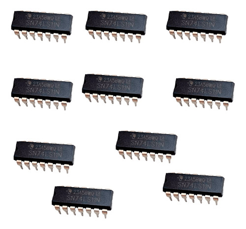 10 Piezas Sn74ls11n Compuerta And 3 Entradas 74ls11