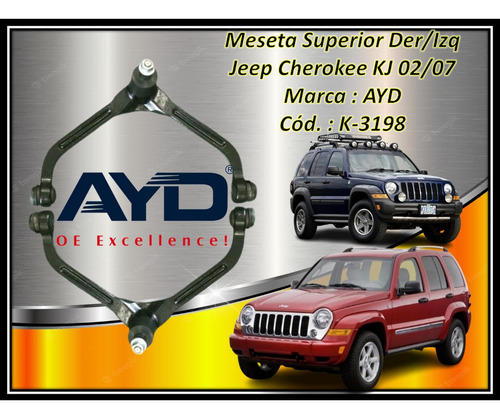 Meseta Superior Der/izq Jeep Cherokee Kj 02/07 Marca : Ayd 