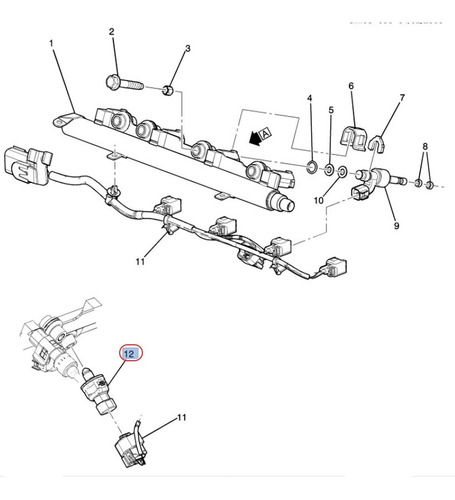 Sensor Presion Combustible Zafira 2006