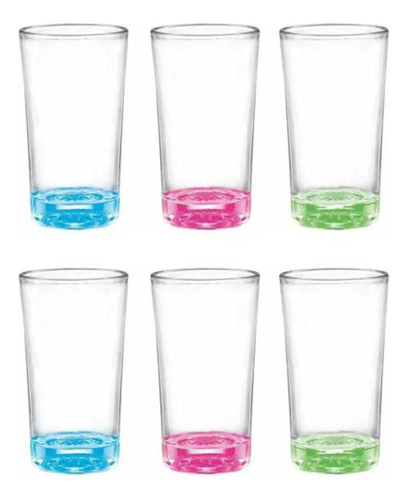 Set Vasos Jugo Herradura Cristal X6 Unidades 210 Ml