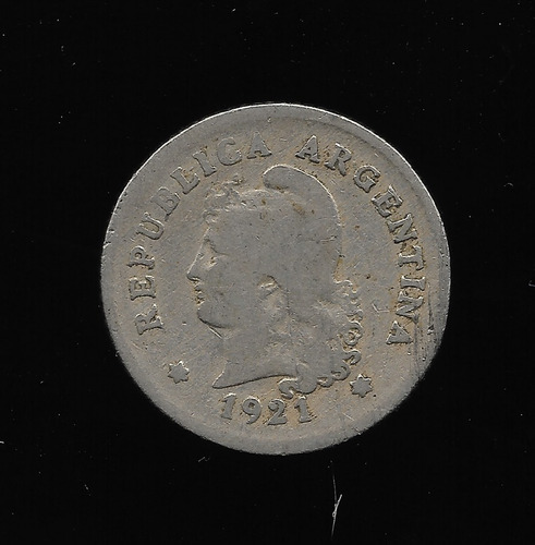 Ltc681. Moneda Nacional De 10 Centavos De 1921.