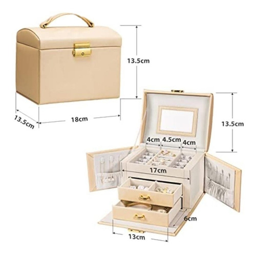 Imagen 5 de 6 de Joyero, Organizador De Accesorios, Estuche De Joyas, Joyeria