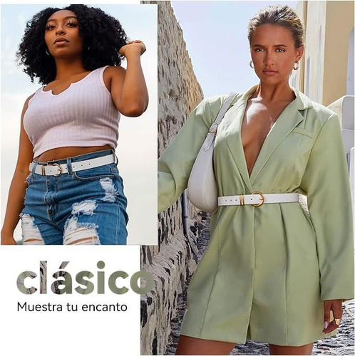 2 Pcs Cinturón De La Mujer Para Jeans Vestido,moda Hebilla