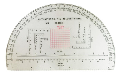 La Regla Del Transportador De Acrílico Mide El Mapa De [j]