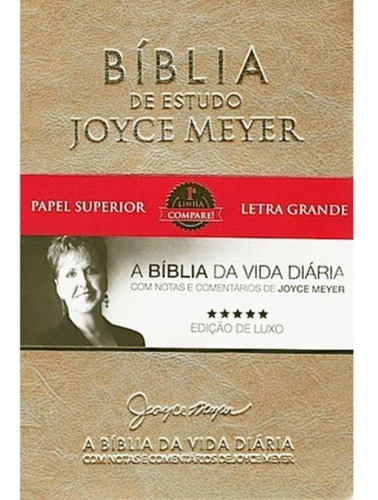 Bíblia De Estudo Joyce Meyer Letra Grande Dourada