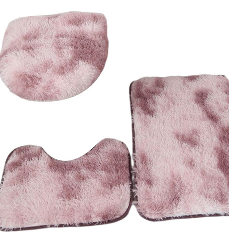 Juego De 3 Alfombrillas De Baño Con Tapa De Inodoro