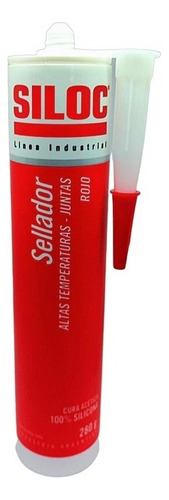 Siloc Industrial Alta Temperatura sellador silicona 280g rojo