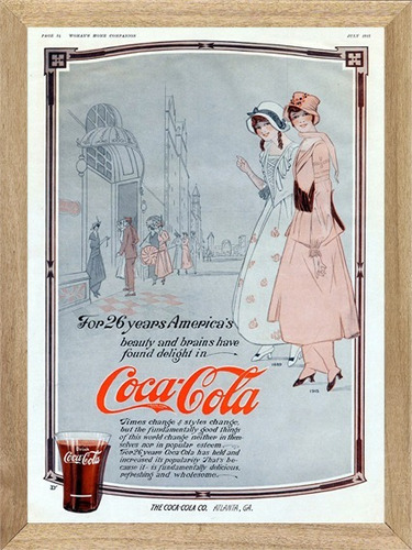 Coca Cola 1915 , Cuadro , Gaseosa , Bebida ,            X521