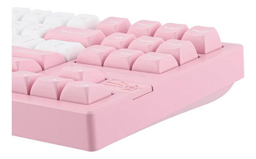 Teclado Mecanico Epomaker Feker Galaxy80, ARGB, Switch Mable White, Pink