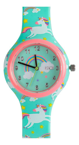Reloj Niños Unicornios Celeste Kenox