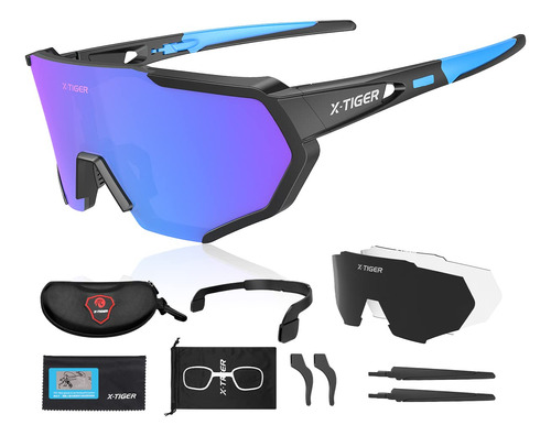 X-tiger. Gafas De Sol Deportivas Con Lentes Intercambiables