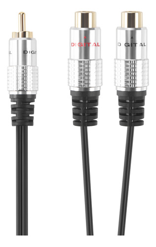 Adaptador De Metal Rca Hembra A Doble Macho De 2 Rca Chapado