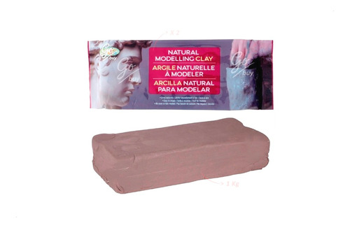 Plastilina Arcilla Natural Para Modelar, 1 Kilo, Terracota