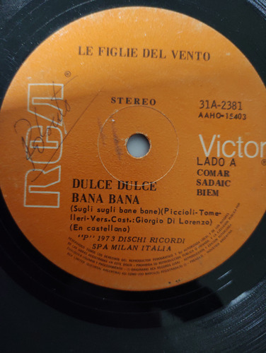 Vinilo Single De Dulce Dulce Bana Bana - Stereo ( P19