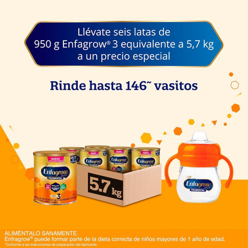 Imagen 4 de 7 de Enfagrow Promental Etapa 3, Pack 5.7kg
