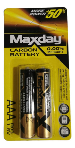 Pilas X4 Baterias Aaa Maxday Carbon 1.5v