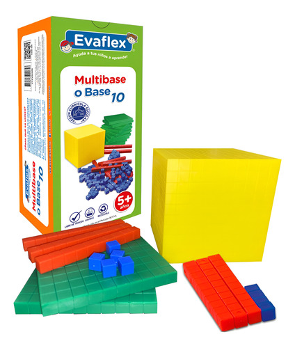Juego Didáctico Multibase O Base 10 Plastico Caja Evaflex