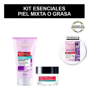Kit para el cuidado de la piel L'Oréal Paris Revitalift Kit piel mixta o grasa para piel Mixta a grasa - 2 piezas