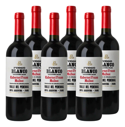 Vino Fuego Blanco Red Blend Cab Franc - Malbec 750cc Caja X6