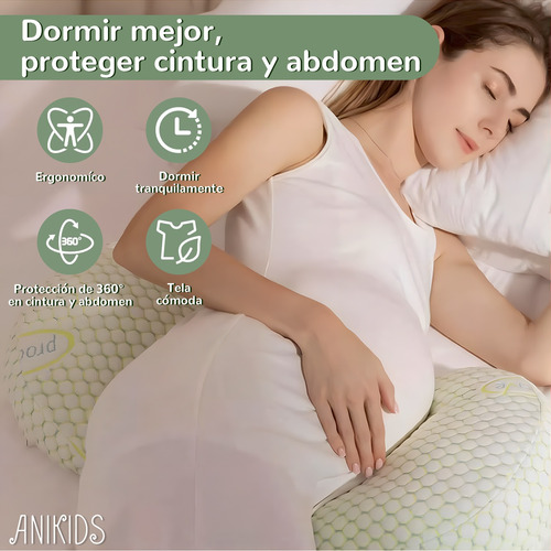 4 En 1 Cojin Lactancia Maternal Almohada Embarazo Multiusos Verde Claro Set Almohada Embarazada Multiusos