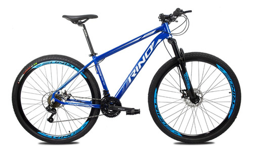 Bicicleta Aro 29 Rino Atacama 24v Shimano Cubo Roletado Cor Azul/branco Tamanho Do Quadro 17